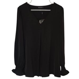 Funlingo NWT XL Black Long Sleeve Blouse
